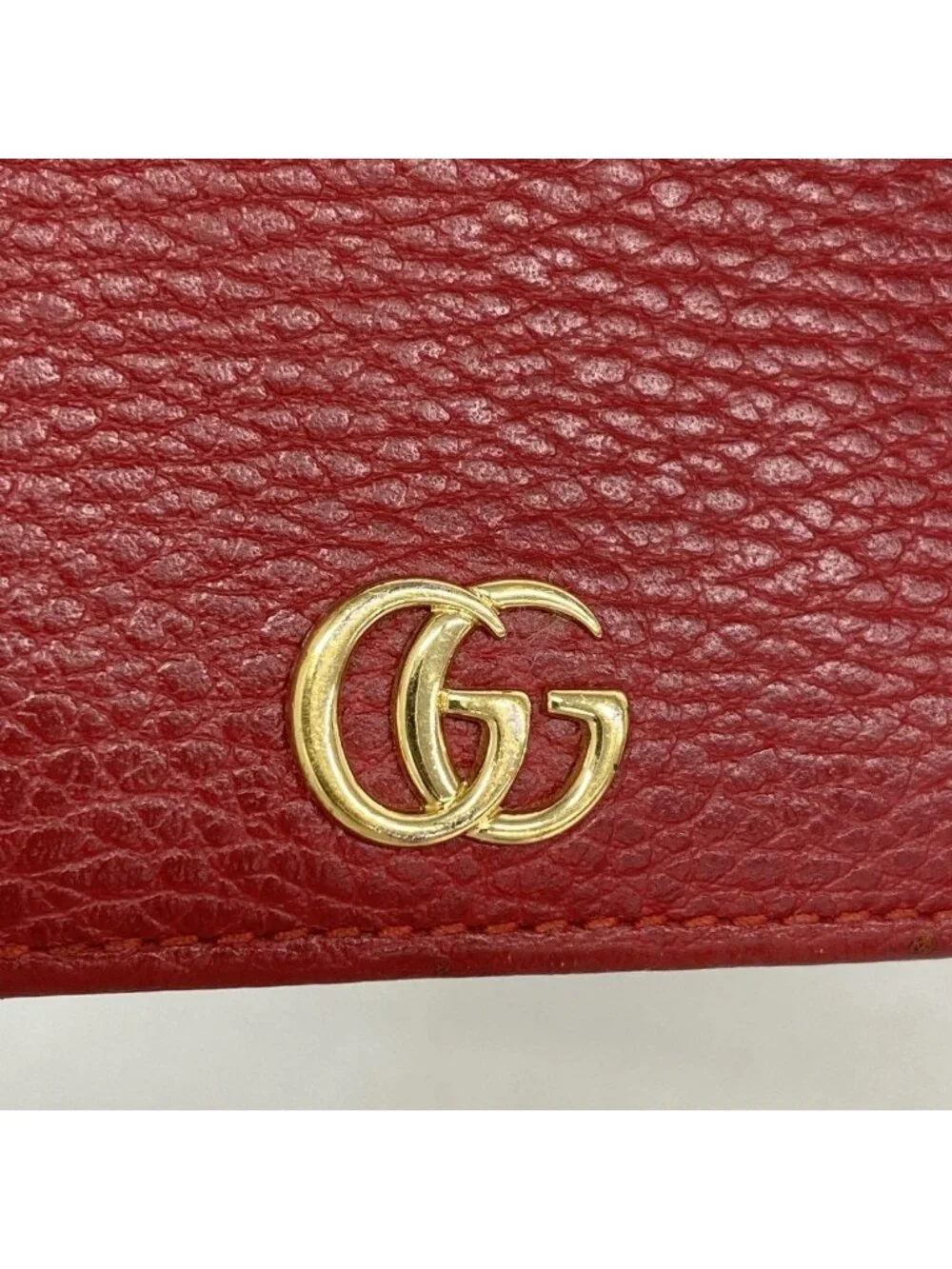 ★SOLD★ Gucci Coin Case GG Marmont Leather Red Gold - Picture 7 of 10